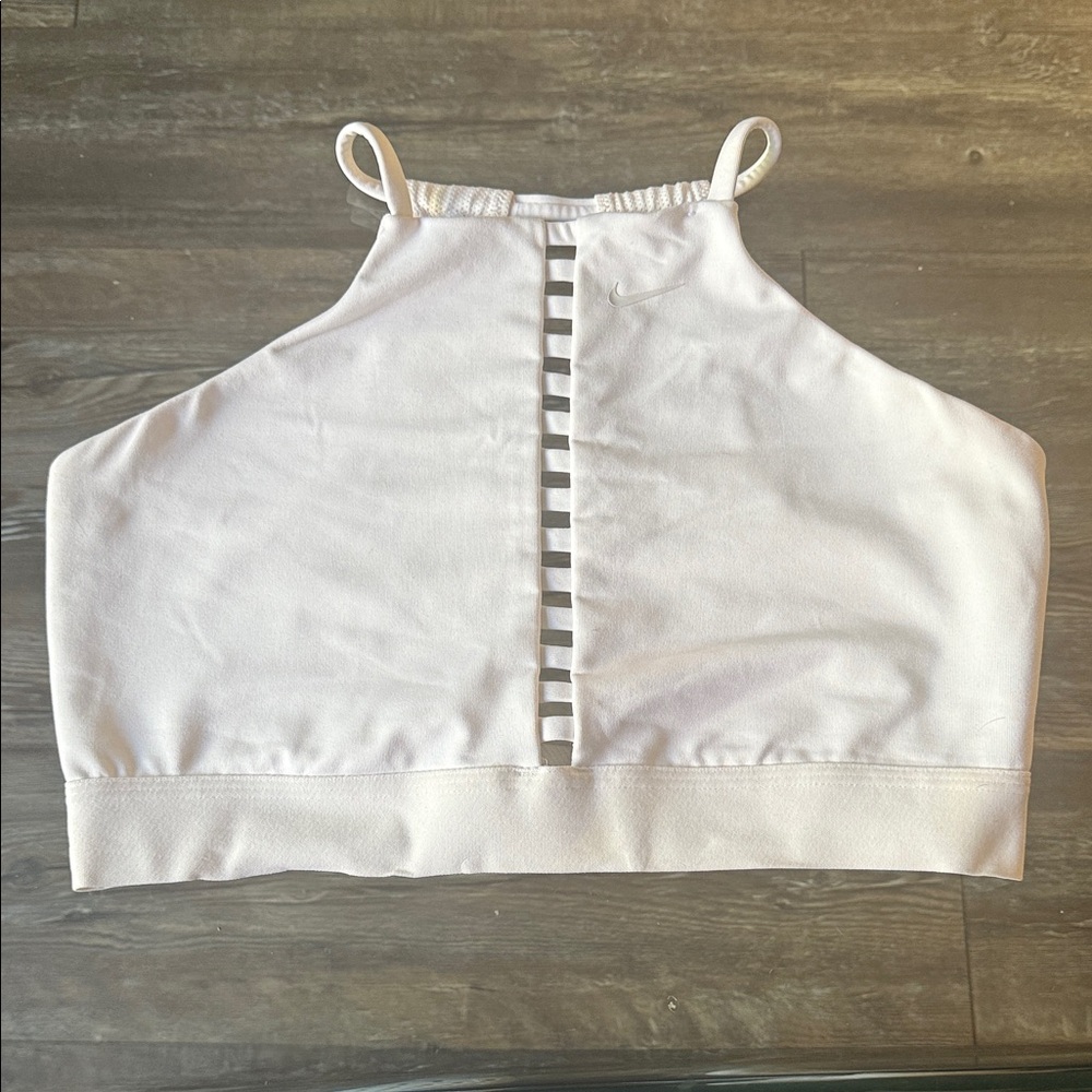 Nike White Crop Top with Strappy Detail